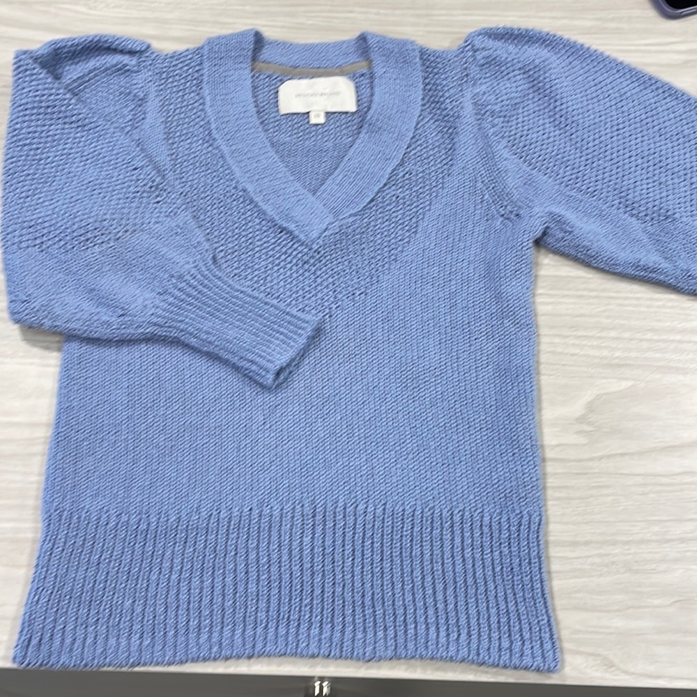 Brochu Walker cotton sweater blue bonnet color